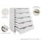 Manhattan Comfort Granville White 3-Drawer Dresser and 5-Drawer Chest, Set of 2 GRAN021 - alternate 7